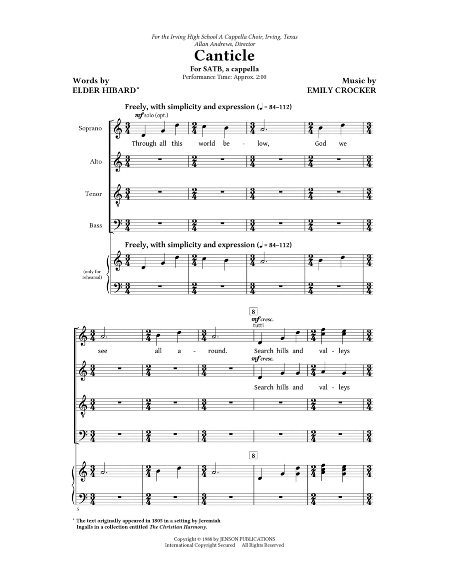 Canticle Divisi scores gallery preview page 1