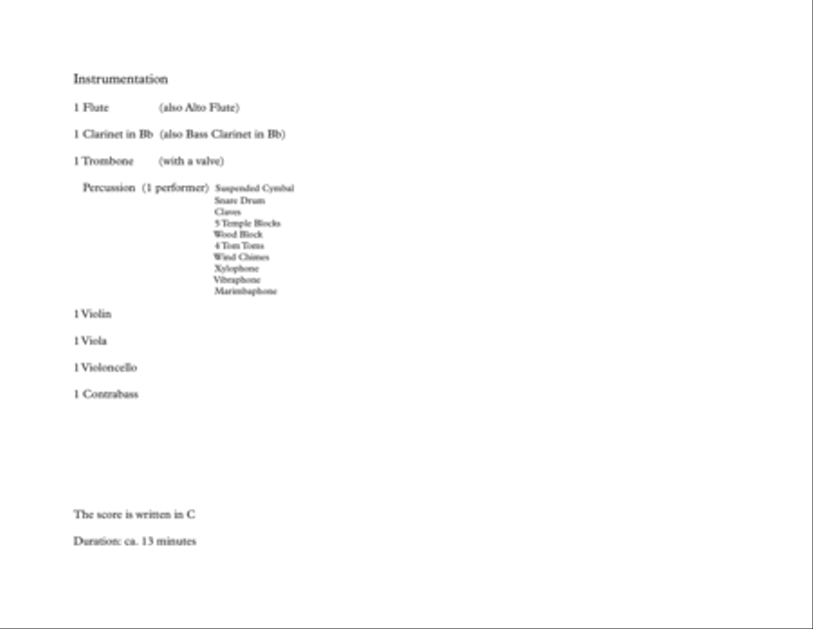 Towards Singularity for an ensemble of 8 instruments Chamber Music scores gallery preview page 2