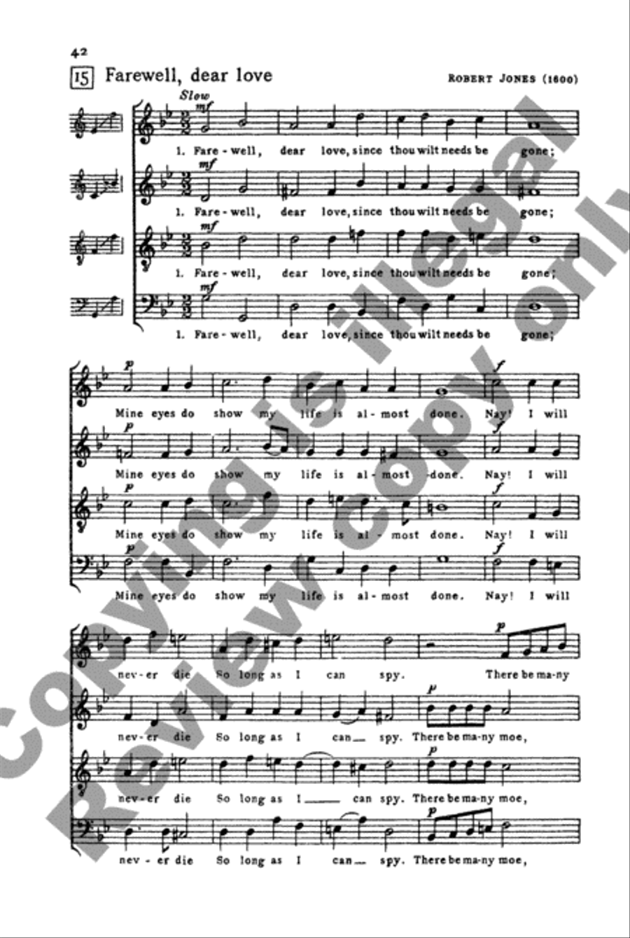 Invitation to Madrigals, Book 2 4-Part scores gallery preview page 40