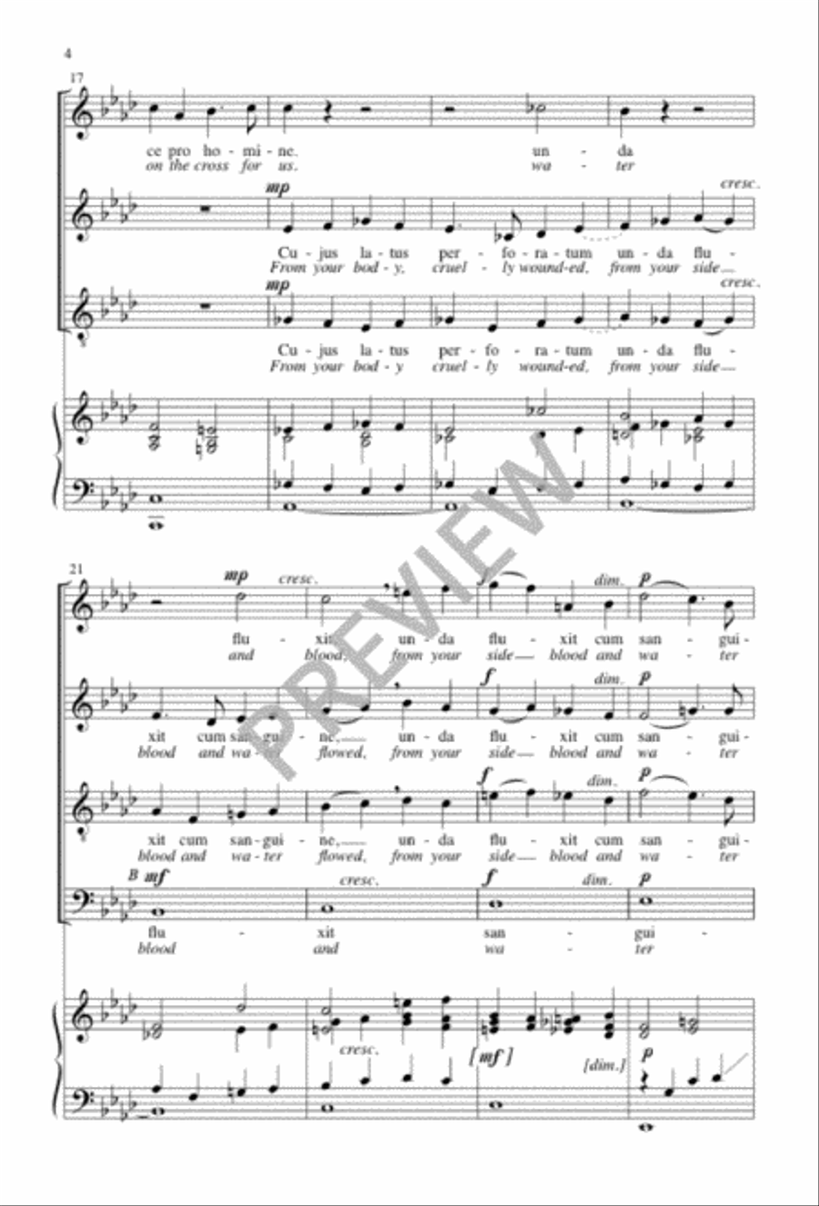 Ave verum corpus 4-Part scores gallery preview page 4