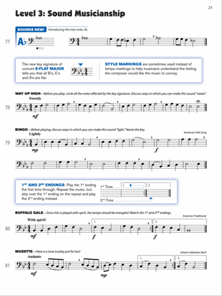 Sound Innovations for Concert Band, Book 1 Concert Band Methods scores gallery preview page 3