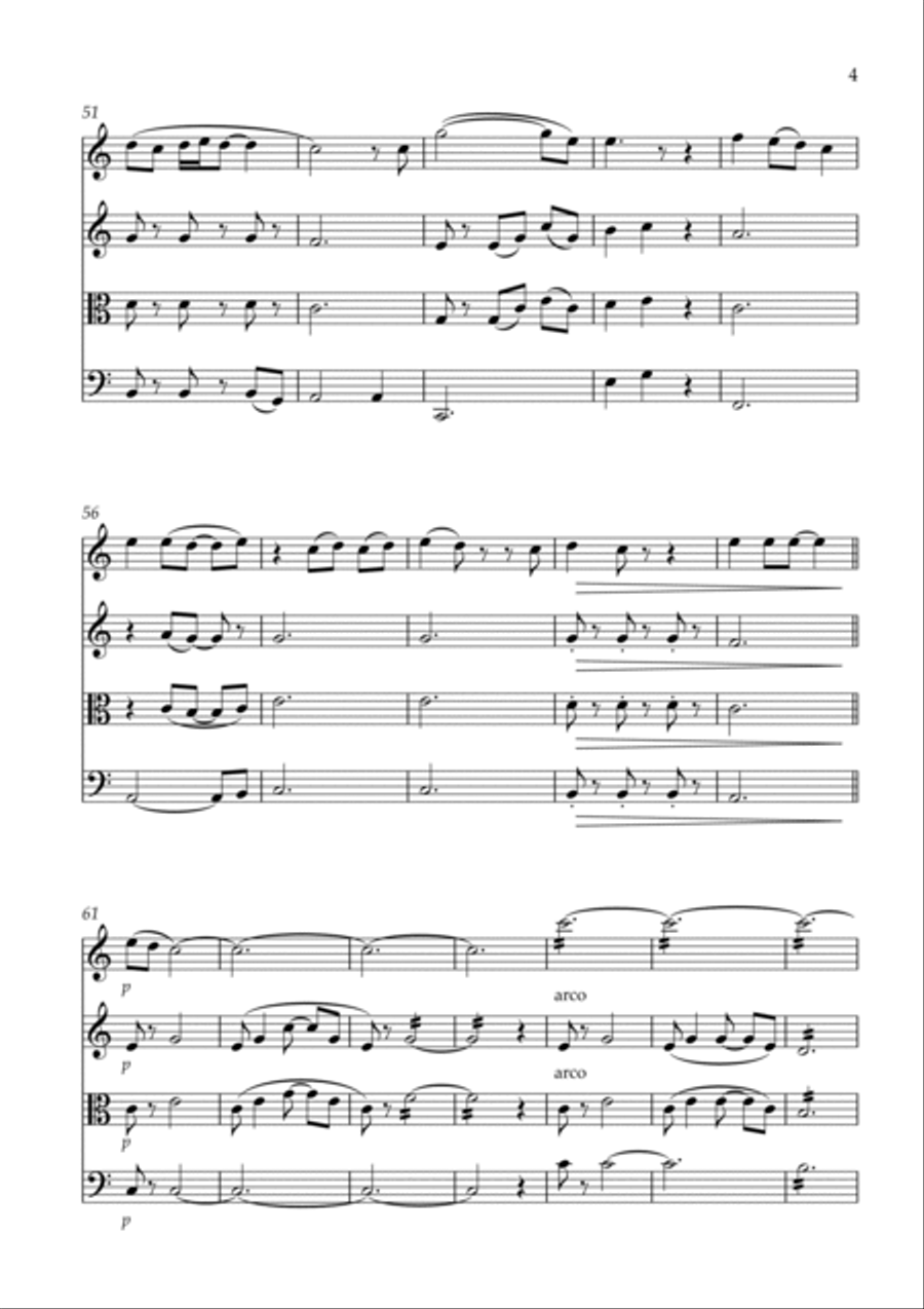 I'll Be String Quartet scores gallery preview page 4