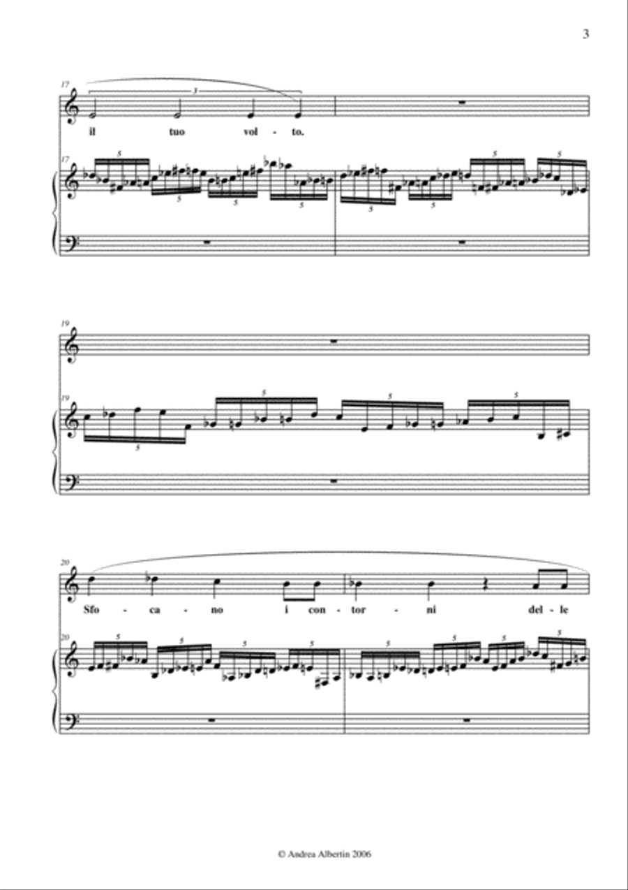 Cinque canti dell'immaginario Alto Voice scores gallery preview page 5