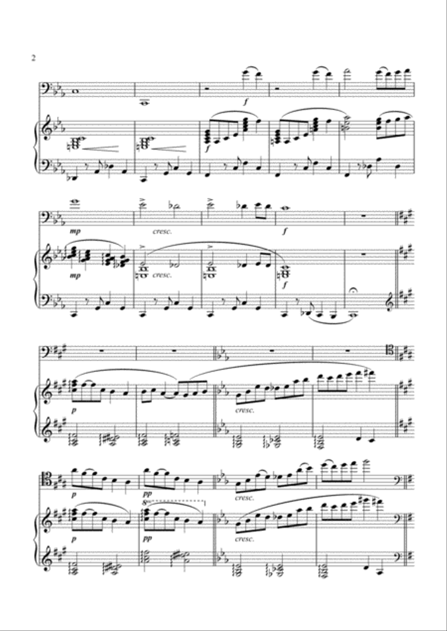 Tango for Cello and Piano Piano Accompaniment scores gallery preview page 2
