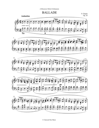 Chopin - Ballade No. 2 in F major, Op. 38(Piano)