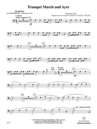 Trumpet March and Ayre: (wp) 3rd B-flat Trombone B.C.