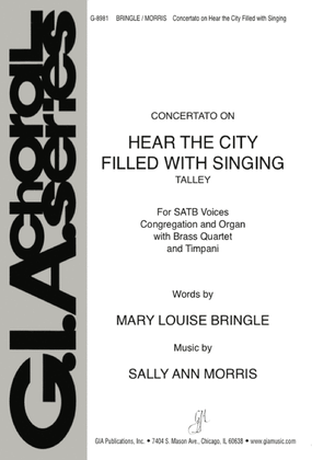 Book cover for Hear the City Filled with Singing - Full Score and Parts