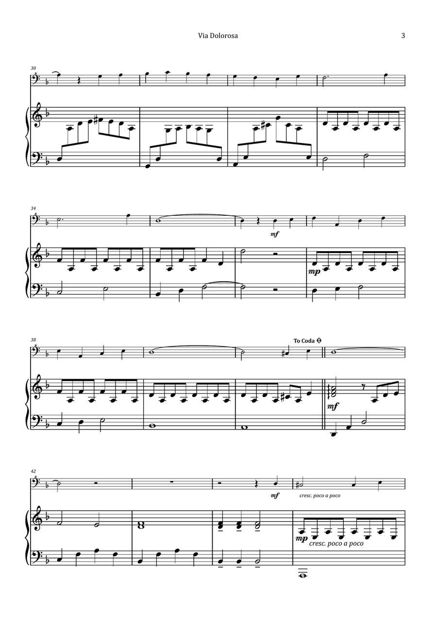 Via Dolorosa Chamber Music scores gallery preview page 3