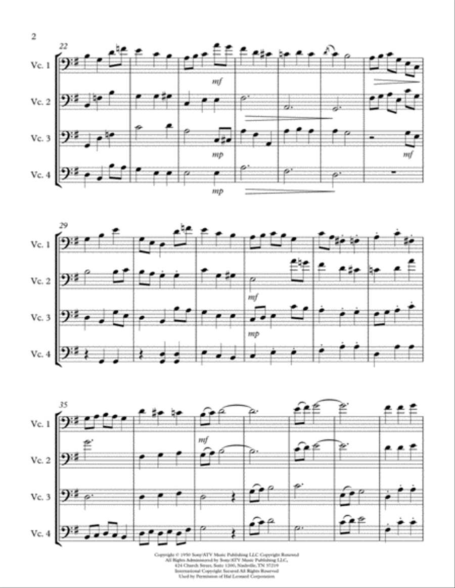 Silver Bells Silver Bells Cello scores gallery preview page 2