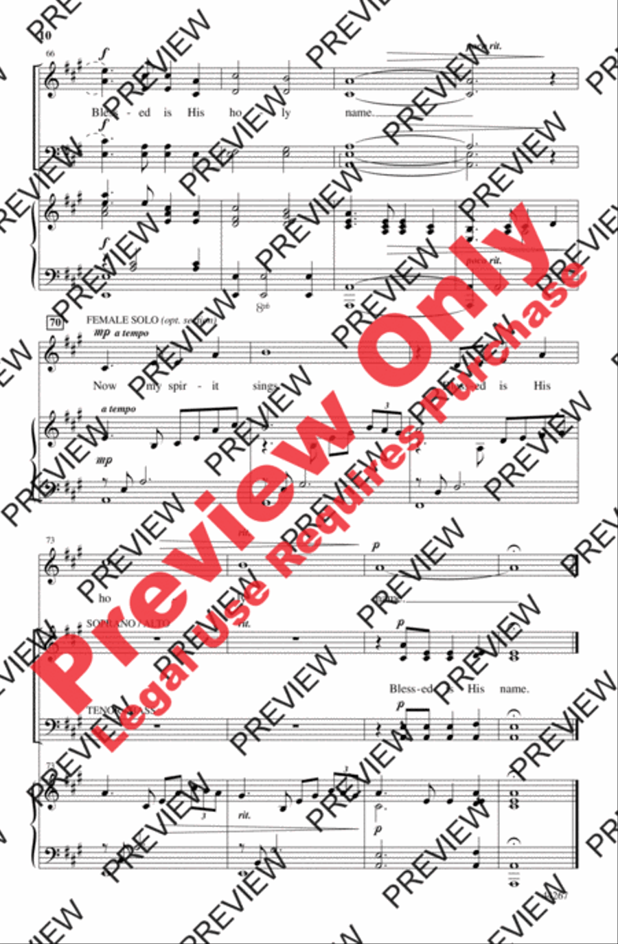 Now My Spirit Sings Now My Spirit Sings 4-Part scores gallery preview page 10