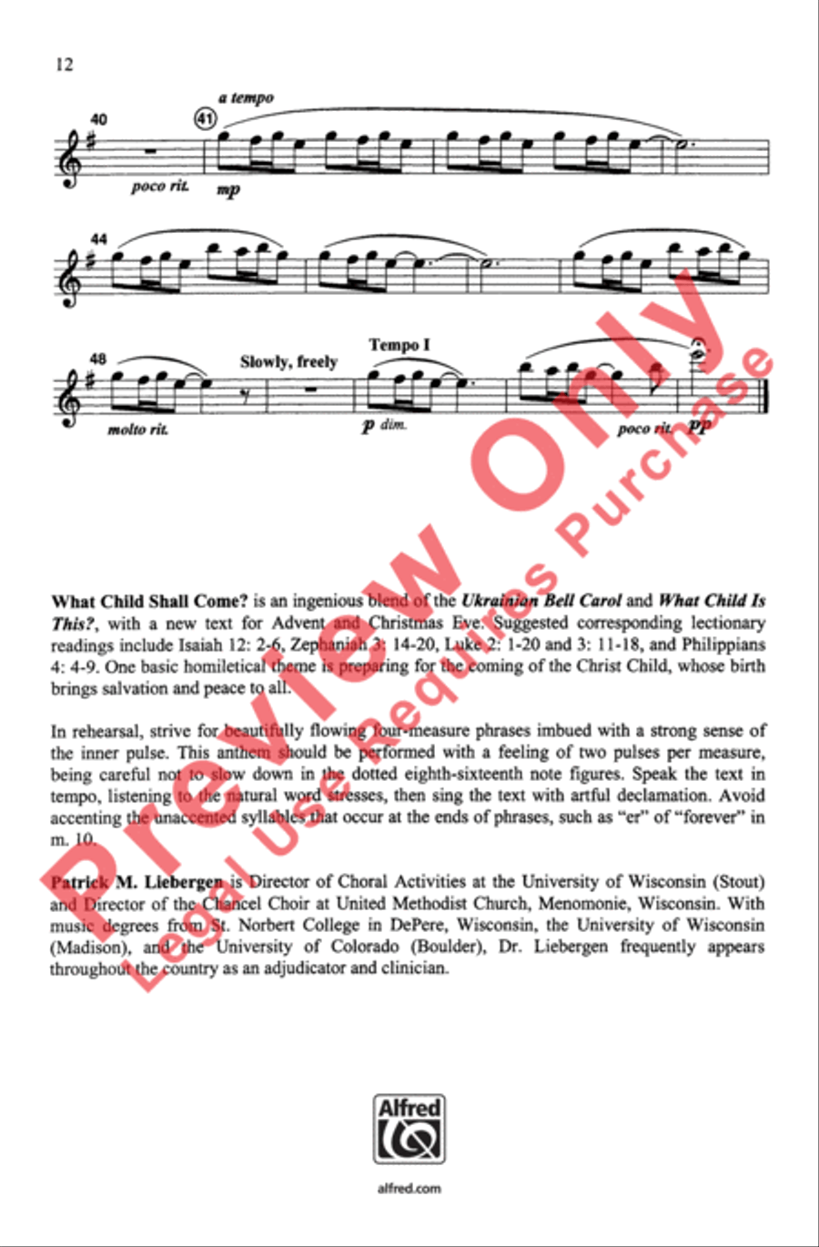 What Child Shall Come? 3-Part scores gallery preview page 12