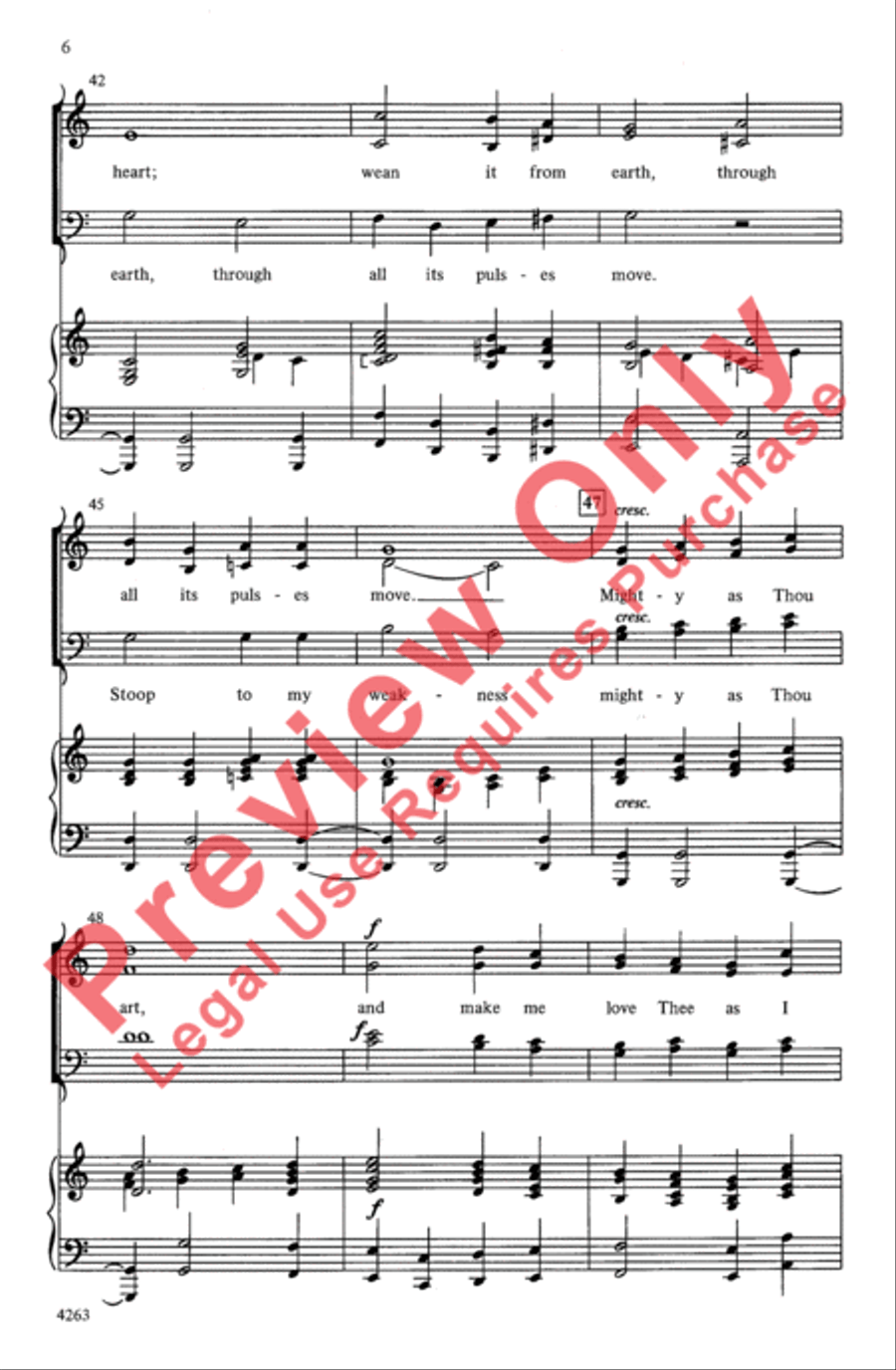 Spirit of God, Abide with Me 4-Part scores gallery preview page 6