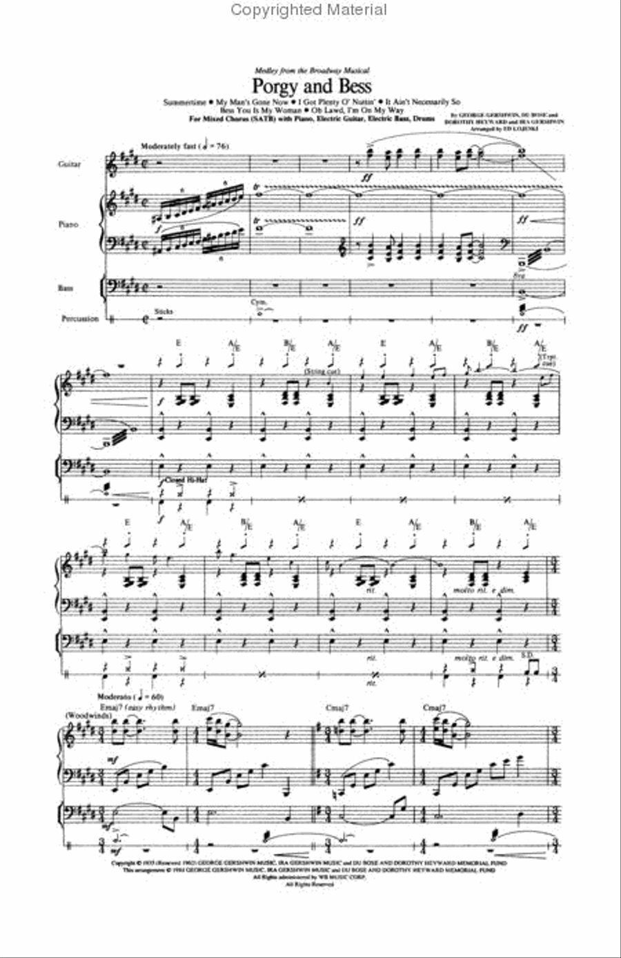 Porgy & Bess (Medley) Porgy & Bess (Medley) 4-Part scores gallery preview page 2