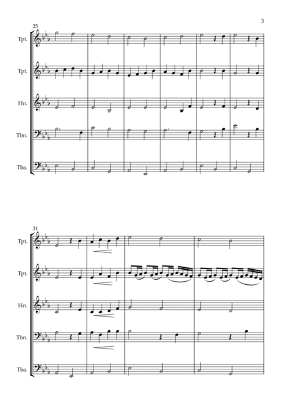 Pachelbel's Canon, for Brass Quintet image number null