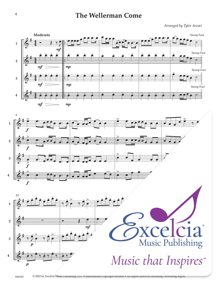 Adaptable Quartets (Sea Shanties) Tenor Saxophone scores gallery preview page 5