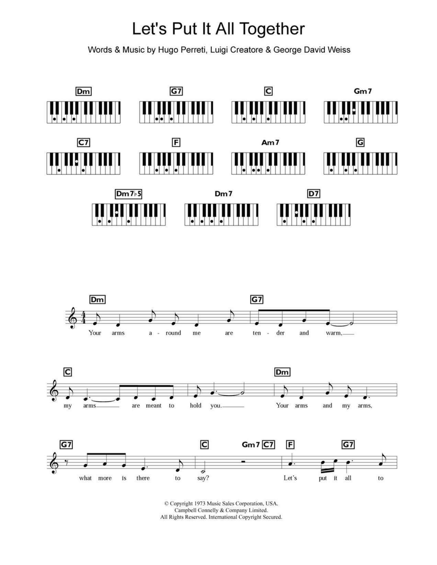 Let's Put It All Together Piano scores gallery preview page 1