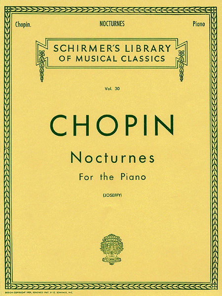 Nocturnes by Frederic Chopin Piano Solo - Sheet Music