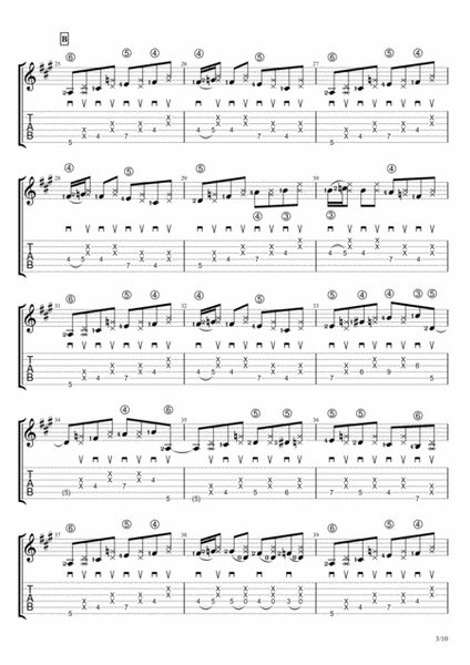 One Way Boogie (Solo Guitar Tablature) image number null
