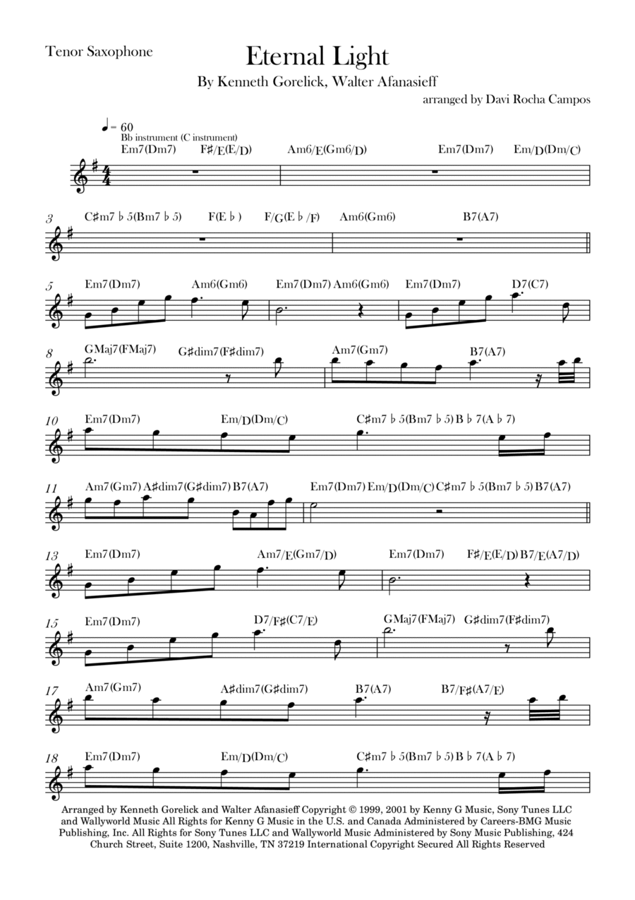 Eternal Light Chamber Music scores gallery preview page 1