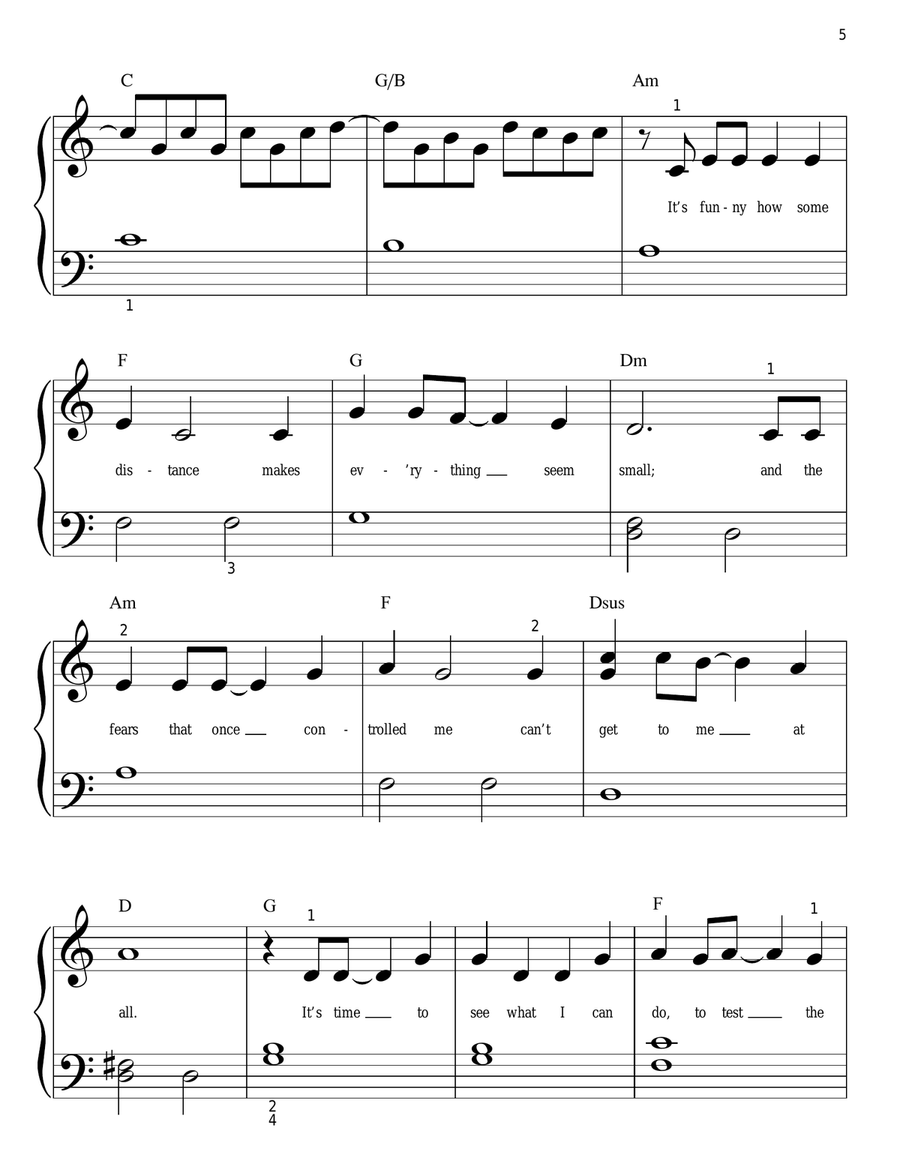 Let It Go Easy Piano scores gallery preview page 5
