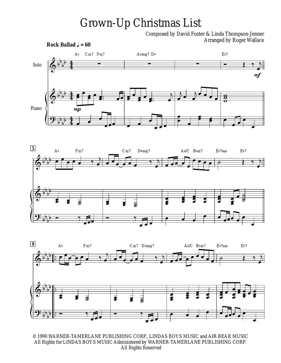 Grown-Up Christmas List Vibraphone scores gallery preview page 3
