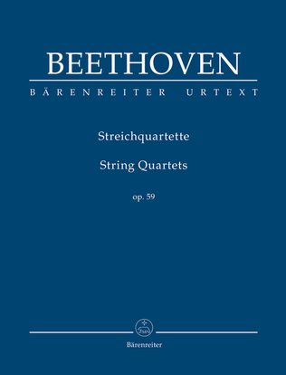 Book cover for String Quartets, op. 59
