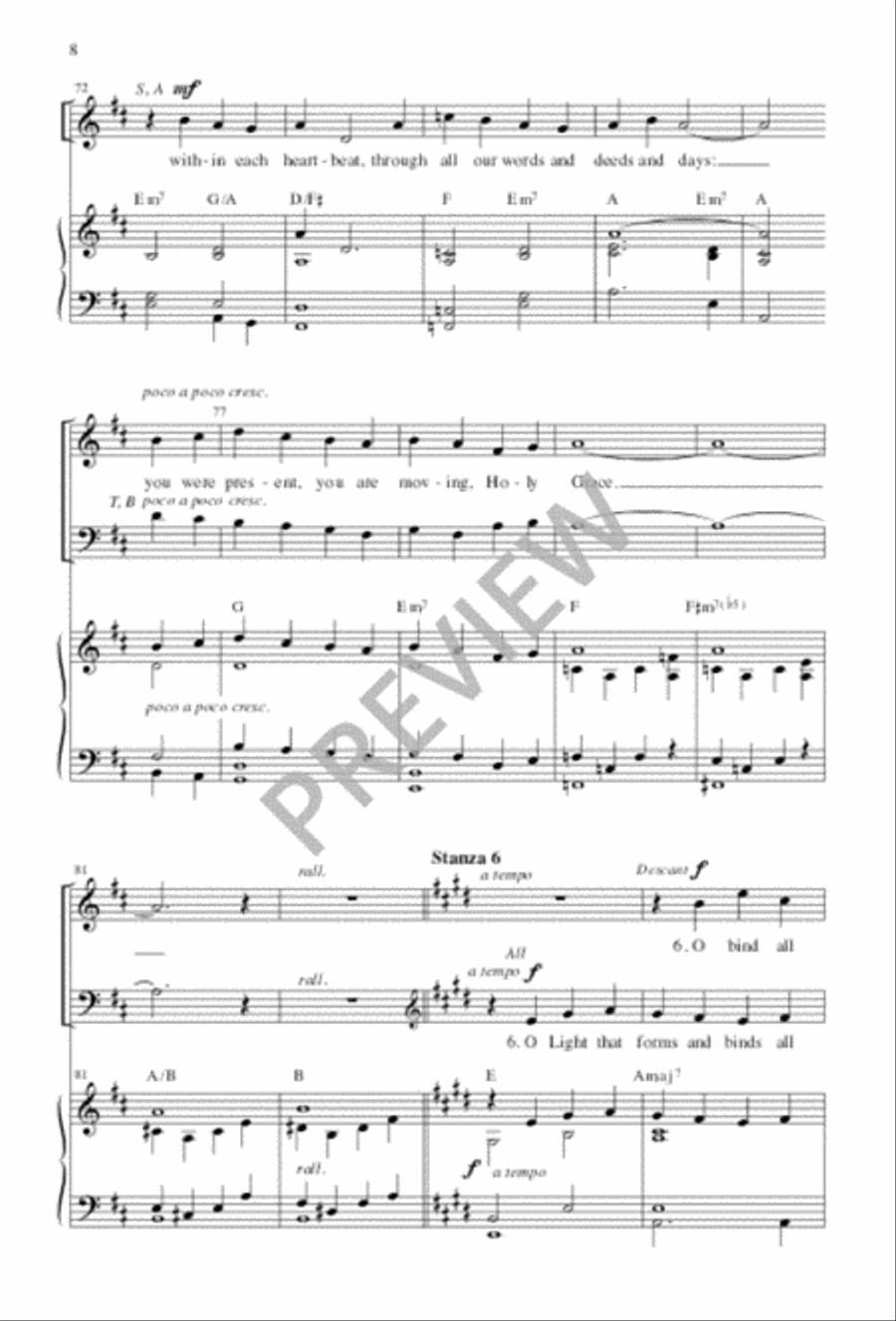 Before This Universe Burst Forth in Light 4-Part scores gallery preview page 9