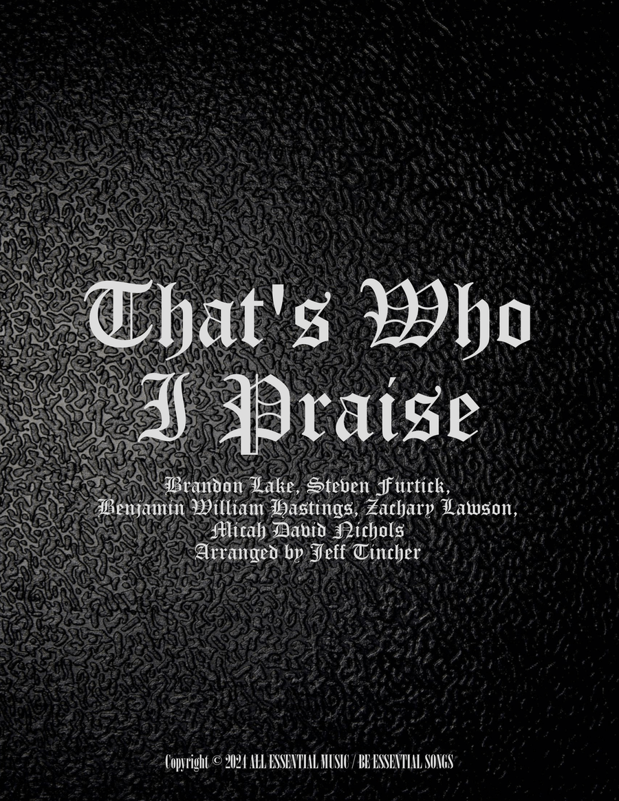 That's Who I Praise Piano, Vocal, Guitar scores gallery preview page 1