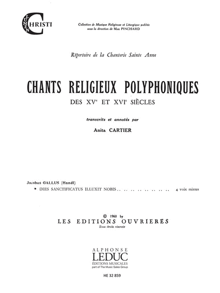 Dies Sanctificatus Illuxit Nobim (choral-mixed A Cappella)