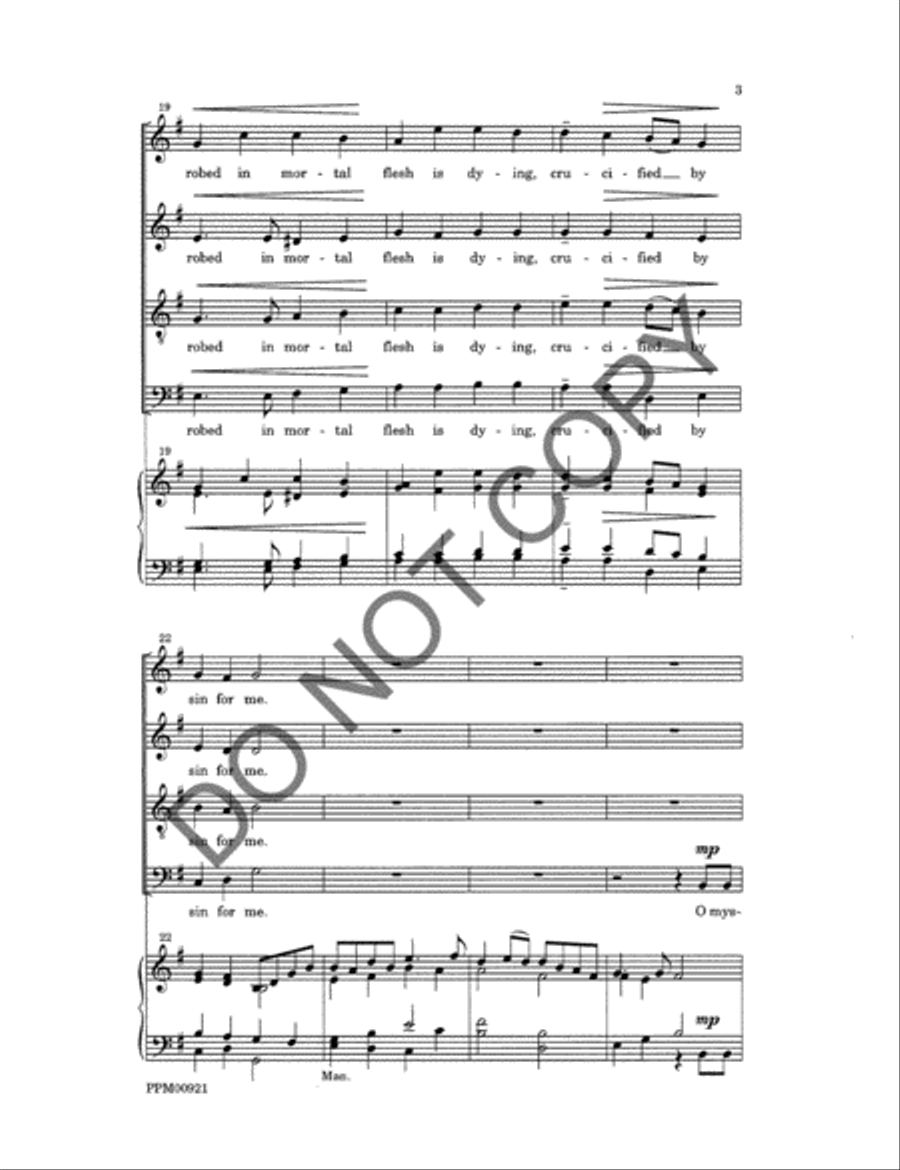 Cross of Jesus, Cross of Sorrow 4-Part scores gallery preview page 4