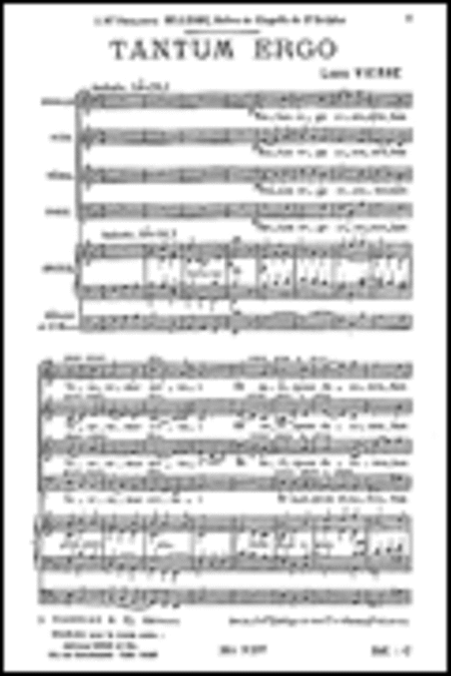 Tantum Ergo Op.2 (satb/organ) 4-Part scores gallery preview page 1