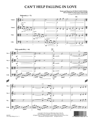 Can't Help Falling in Love (arr. Robert Longfield) - Conductor Score (Full Score)