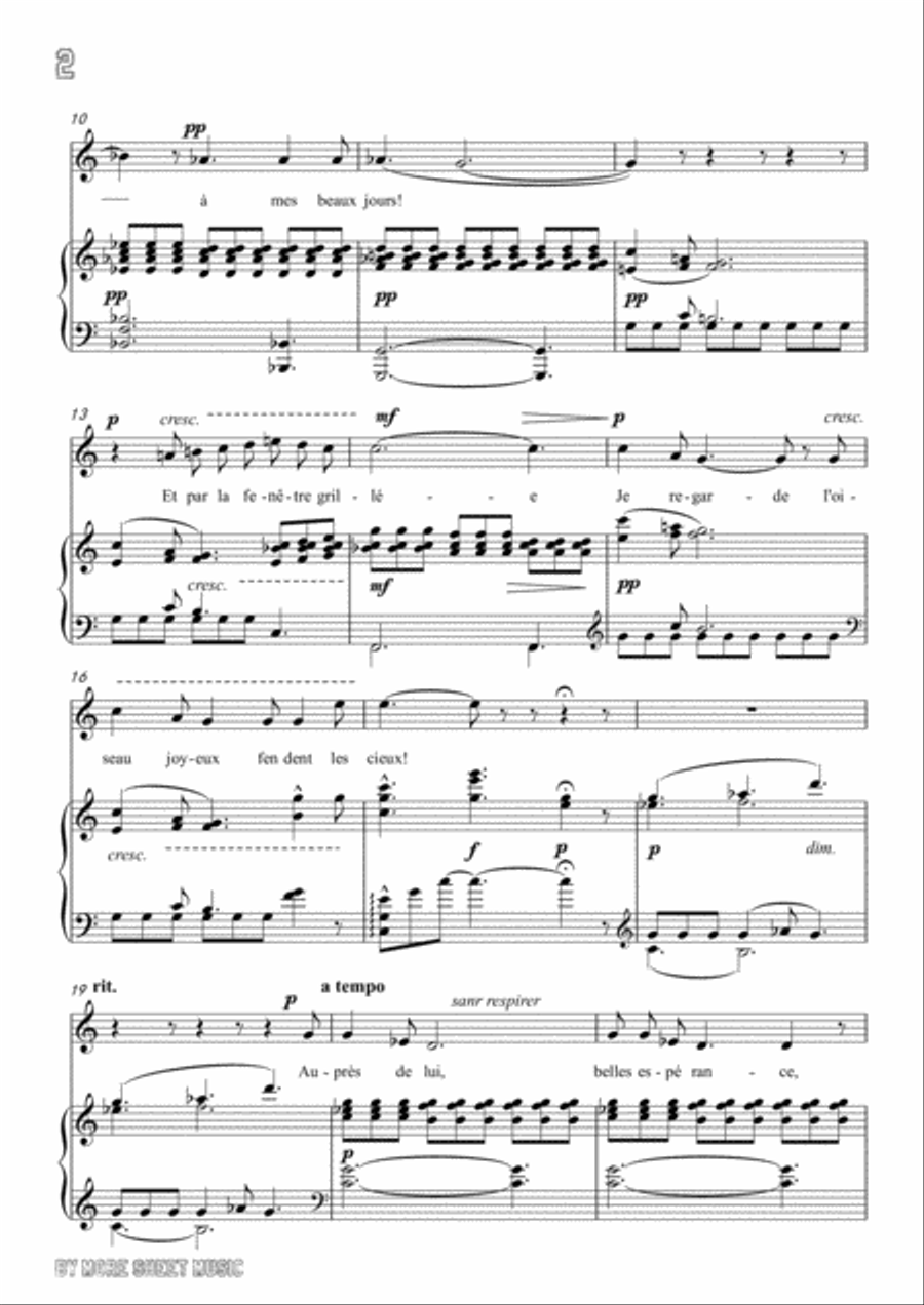 Lalo-L'esclave in C Major,for Voice and Piano Voice Solo scores gallery preview page 4