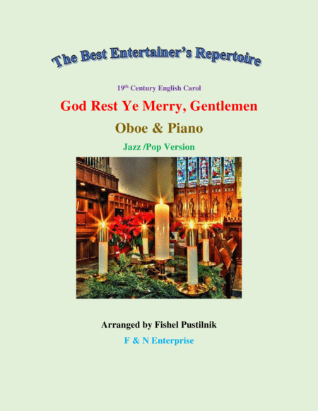 "God Rest Ye Merry, Gentlemen"-Piano Background for Oboe and Piano image number null