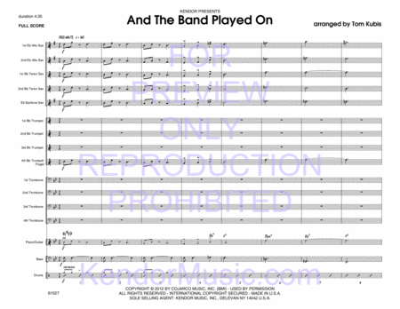And The Band Played On (Full Score)