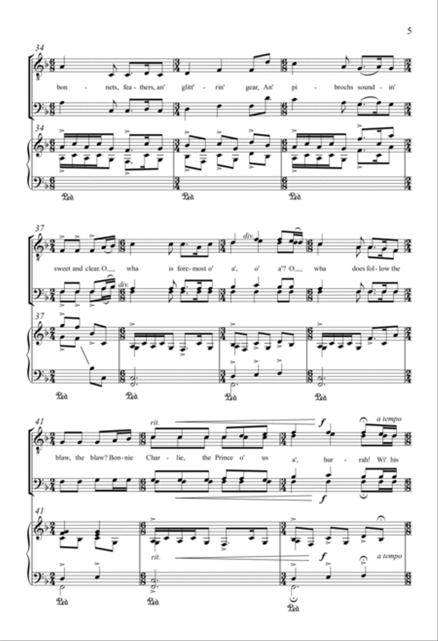 Wi' A Hundred Pipers TTBB scores gallery preview page 4