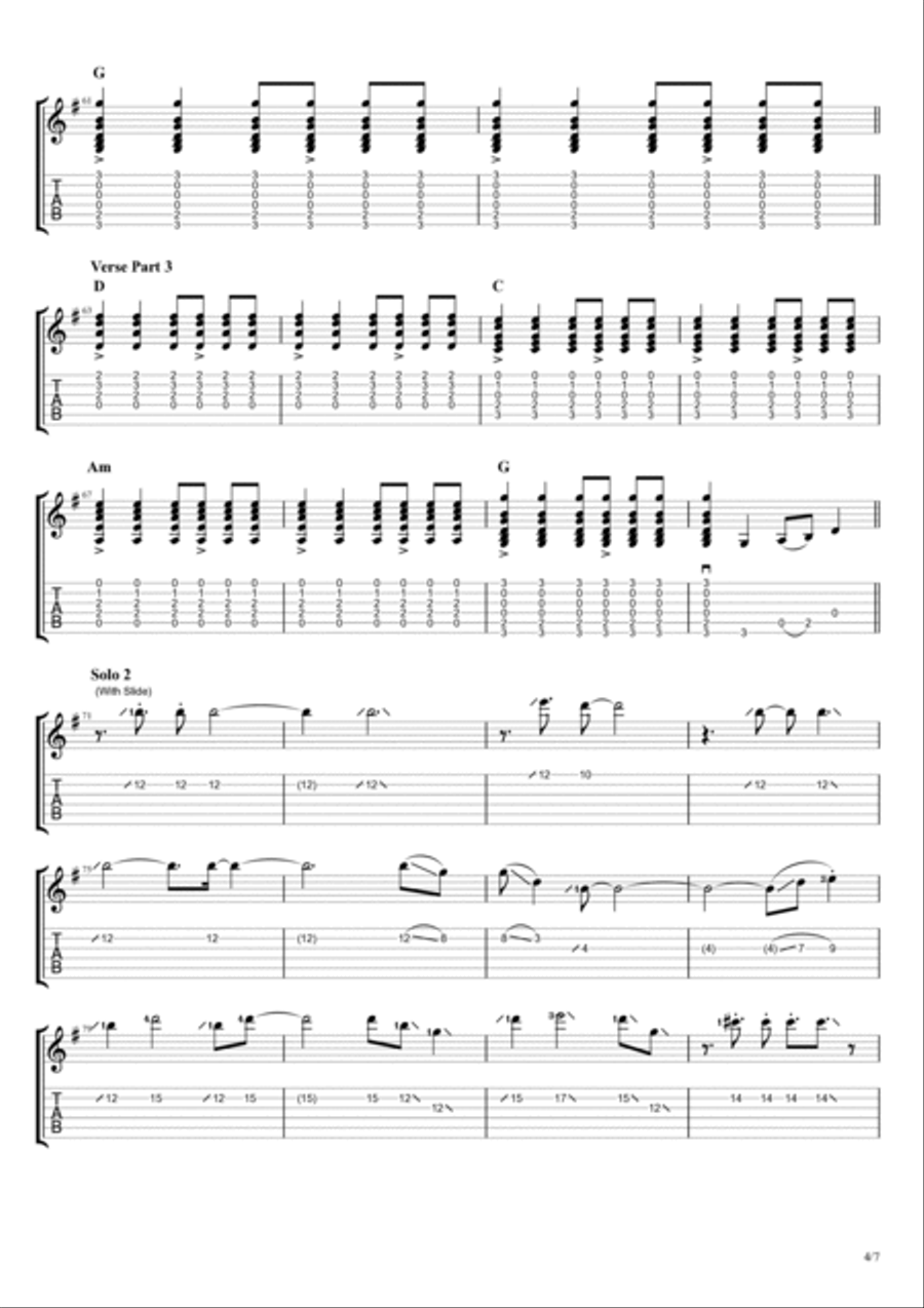 Wish You Were Here Classical Guitar scores gallery preview page 4