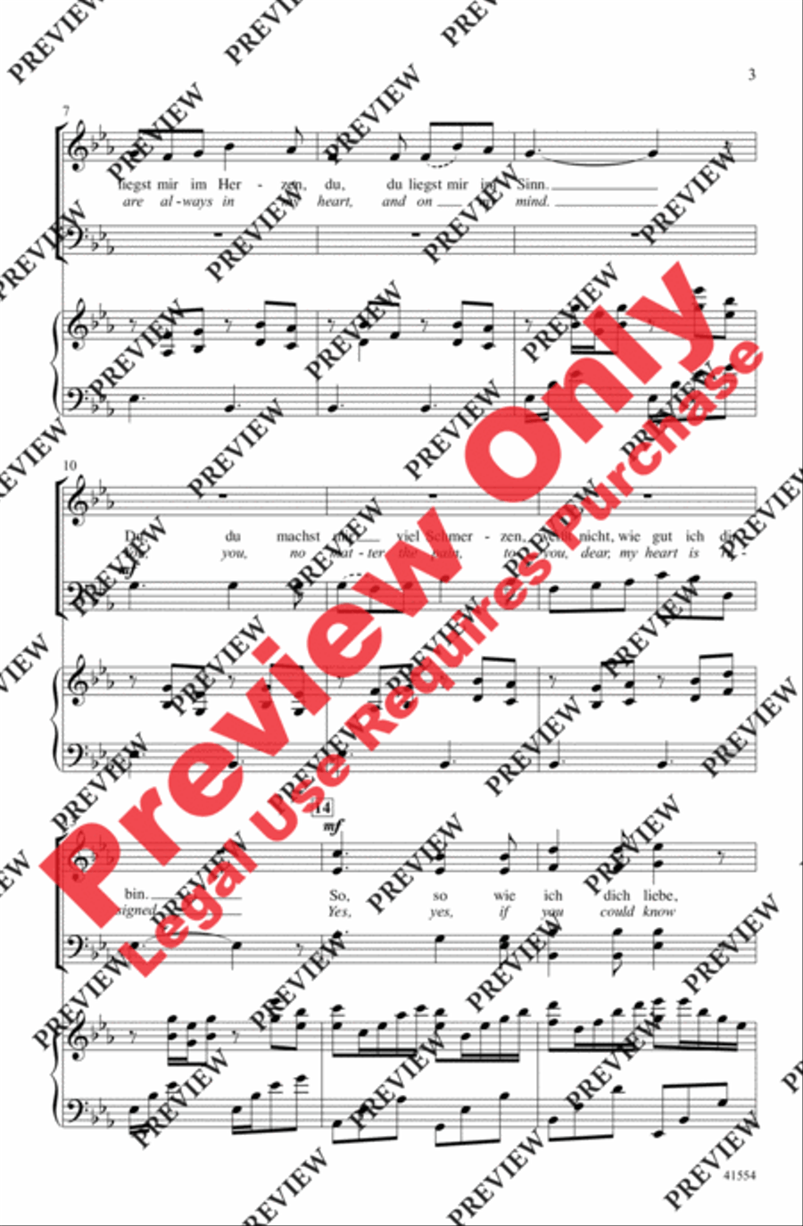 Du, Du Liegst Mir im Herzen 4-Part scores gallery preview page 3