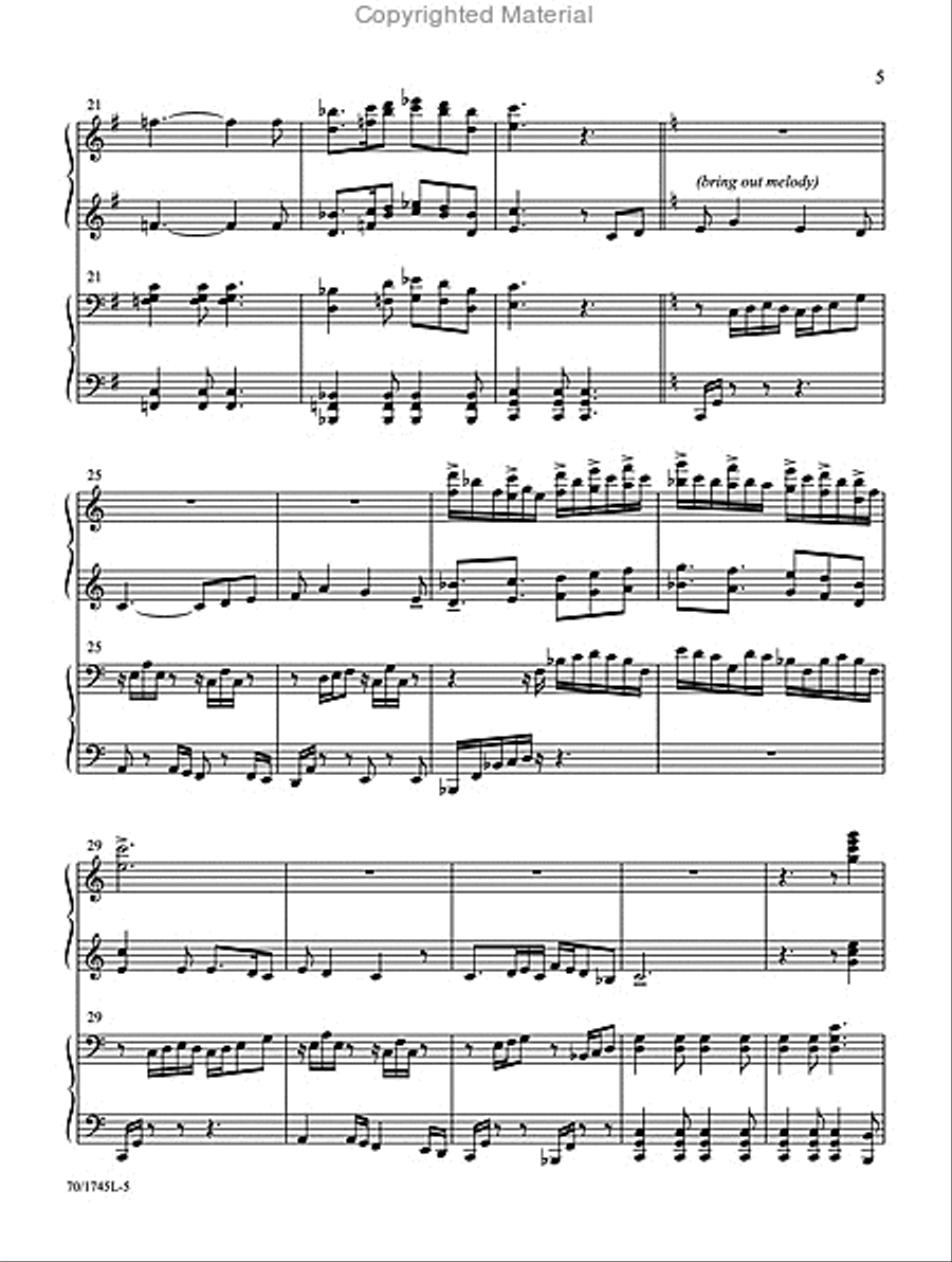 My Father's World Piano Duet scores gallery preview page 4