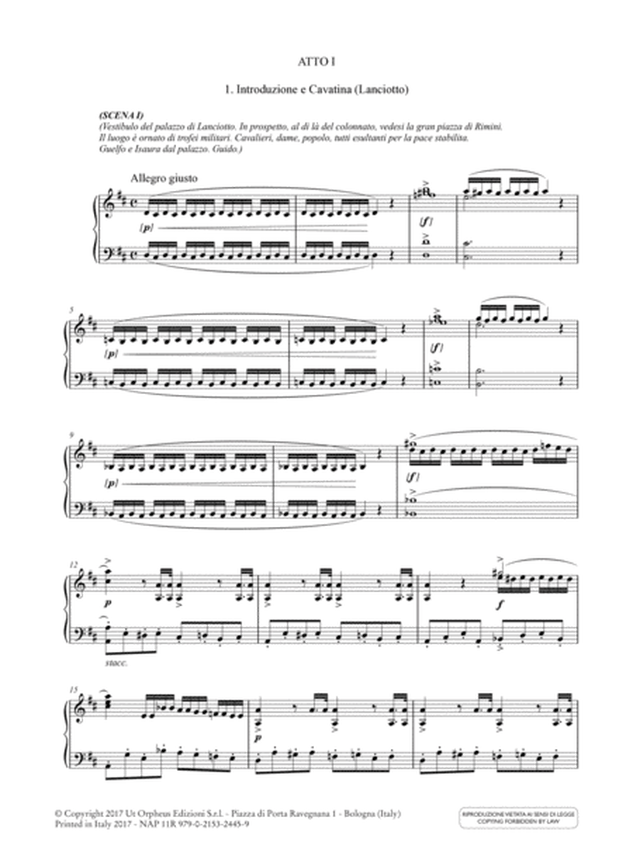 Francesca da Rimini. Dramma per musica in due atti (1830/31). Critical Edition