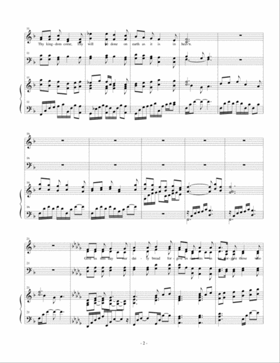 Our Father 4-Part scores gallery preview page 2