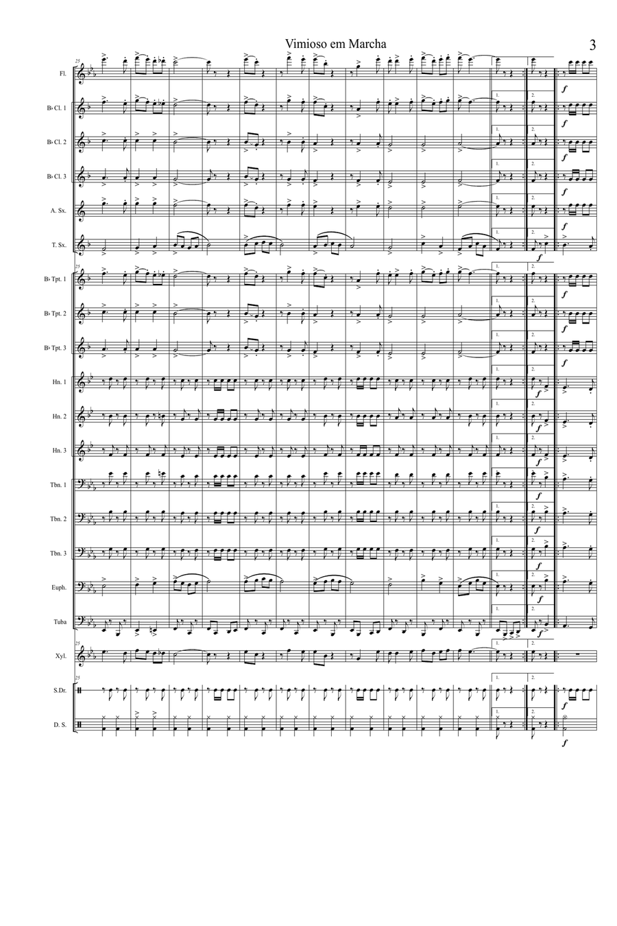 Vimioso em Marcha Vimioso em Marcha Marching Band scores gallery preview page 3