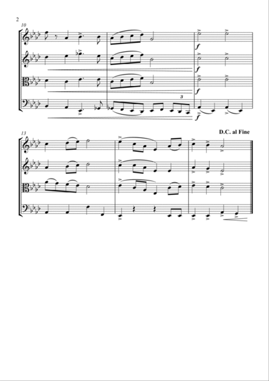 March of the Women String Quartet scores gallery preview page 2