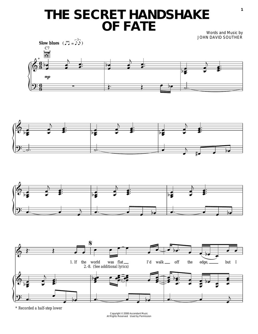 The Secret Handshake Of Fate Acoustic Guitar scores gallery preview page 1