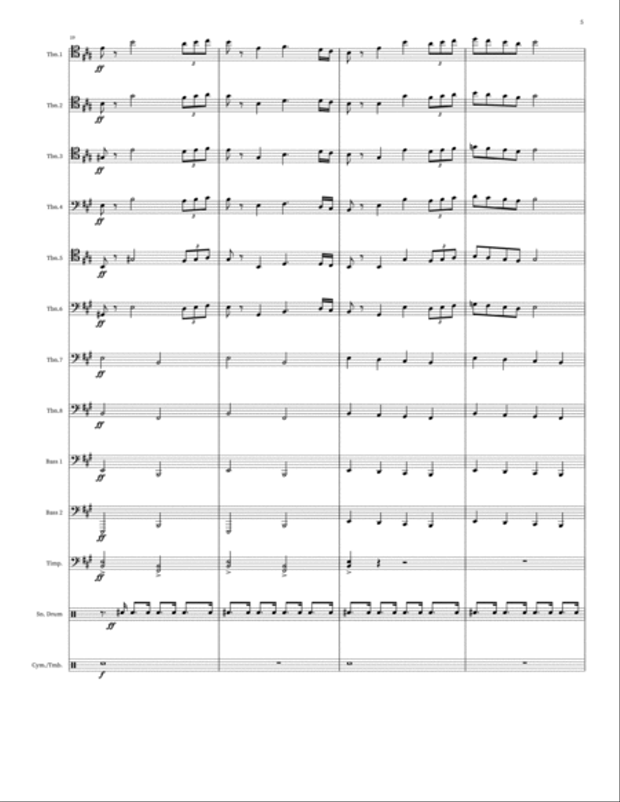 Parade Of The Charioteers Small Ensemble scores gallery preview page 5