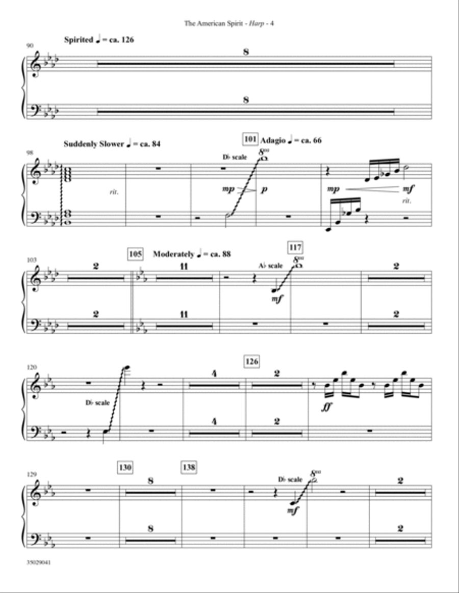 The American Spirit - Harp Choir scores gallery preview page 4