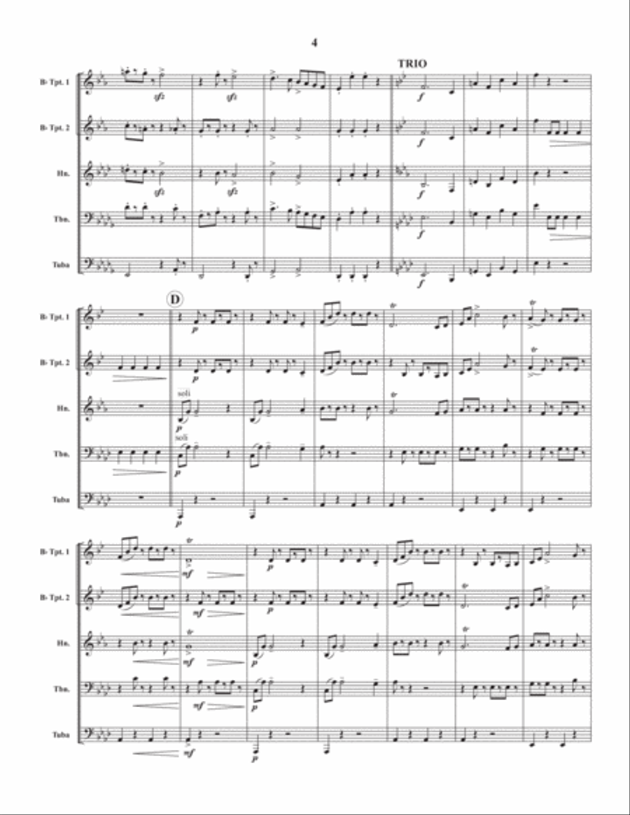 Radetsky March Radetsky March Brass Quintet scores gallery preview page 5