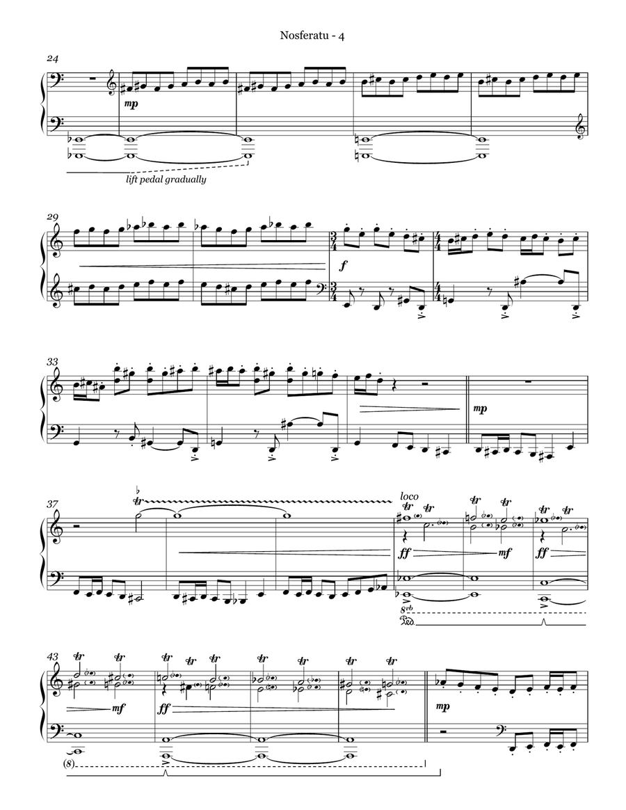 Nosferatu (for piano and electronics) Piano Solo scores gallery preview page 4