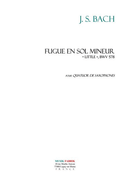Fugue in G minor BWV 578 "Little"