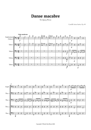 Book cover for Danse Macabre by Camille Saint-Saens for Tuba Quintet